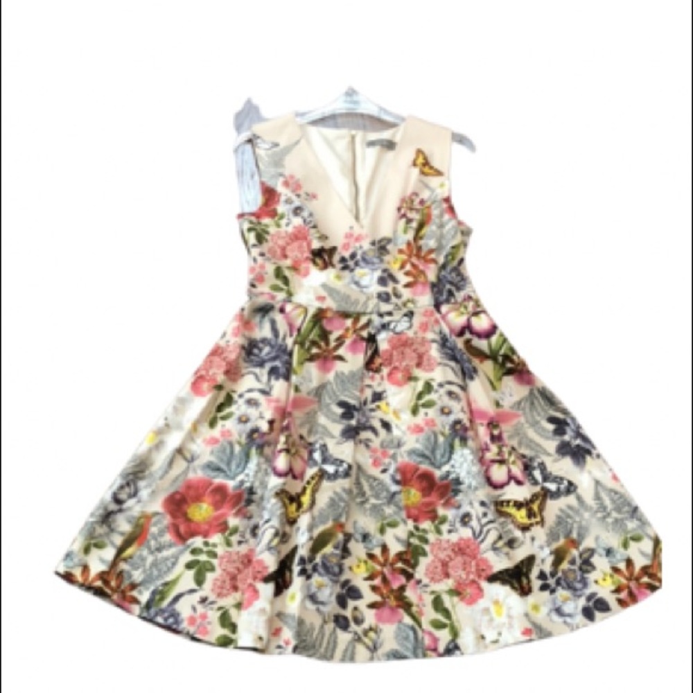 Floral botanical print dress